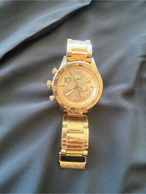 Nixon Men’s Gold Chronograph Bracelet Watch